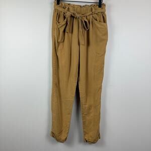 Thread & Supply Pants Womens Small Tan 100% Lyocell Paperbag Waist Boho Casual